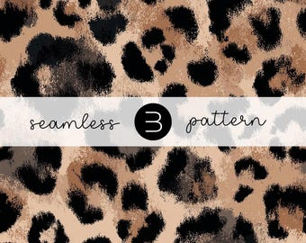 Motivo leopardato: texture pelle animale beige e nera (download digitale)