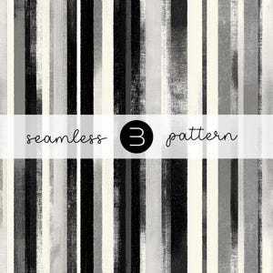 May include: Seamless pattern with vertical stripes in shades of gray, black, and off-white. The text "seamless 3 pattern" is displayed across the image in a white banner.