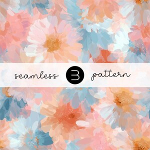 Pastel Watercolor Daisy Seamless Pattern – Soft Brush Floral Design for Fabric & Decor