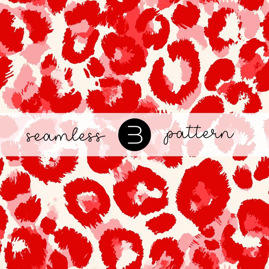 Bold Red Leopard Pattern - Seamless Vibrant Animal Print With Modern ...