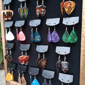 Guitar pick earrings
