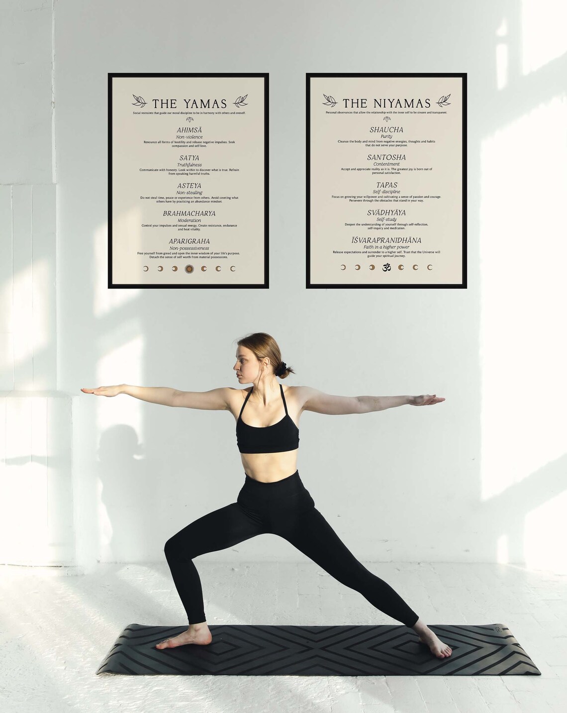 Yamas and Niyamas Poster Yoga Art Print Hindu Wall Art - Etsy