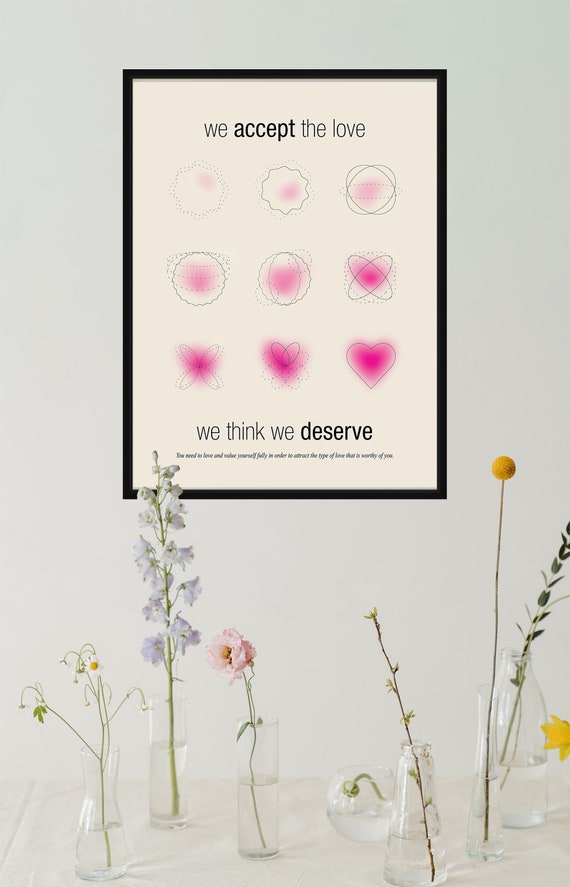Self Love Poster, Self Care Printable, Trendy Dorm Decor, Spiritual Art Print, Positive Energy Art, Personal Growth Wall Art, Healing Print