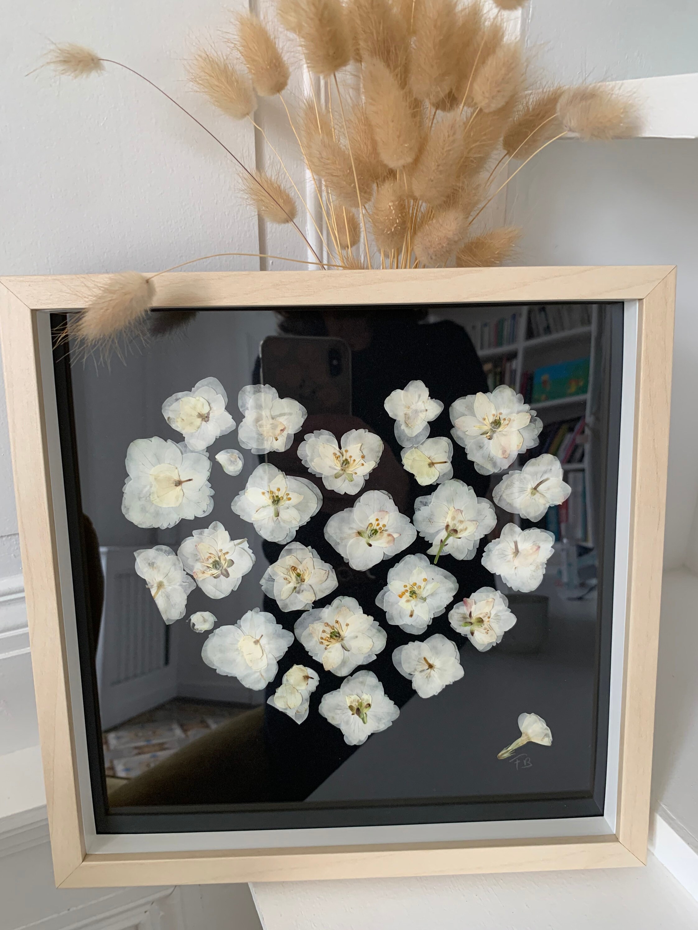 Herbier de Fleurs Séchées Forme Cœur 2323 cm, Naturelles