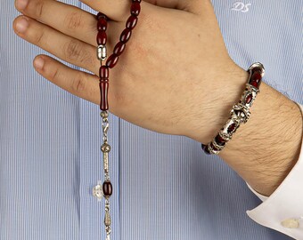 Convertible Prayer Beads Bracelet: transforms into two different bracelets and finger wheels.