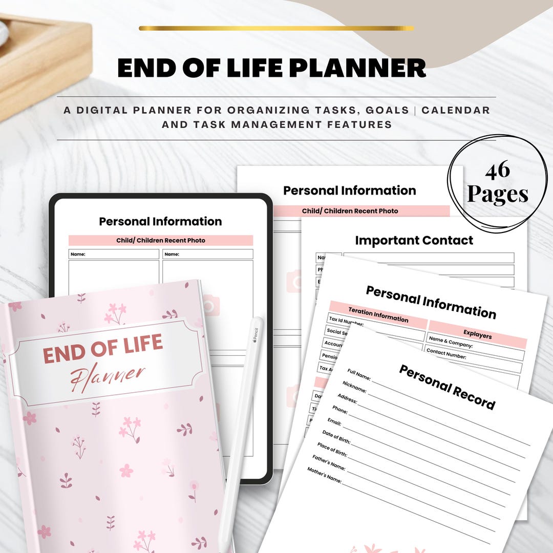 End of Life Planner Printable | Final Wishes Planner | Estate Planning ...