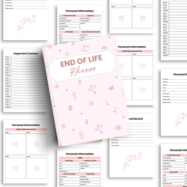 End of Life Planner Printable | Final Wishes Planner | Estate Planning ...