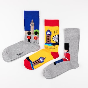 London socks, Londoner socks, Gift for london lovers, England Socks, Big Ben Socks, British army gift, Londoner gift, Funny traveler socks