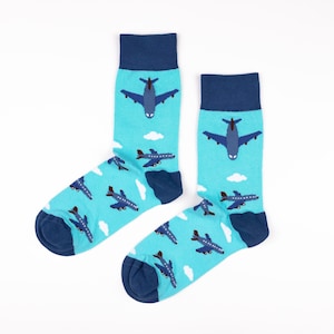 Airplane socks, Pilot socks, Aviation Socks, Travel Socks, Airport Socks, Airport Outfits, Gift for pilot, Runway socks, Fun traveller socks
