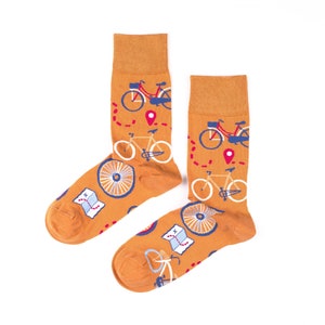 Cycling socks, Bicycle Socks, Bike socks, Cyclist socks, Gift for Cyclist, Sports socks, Bike tour socks, Road Trip Socks, Traveler socks