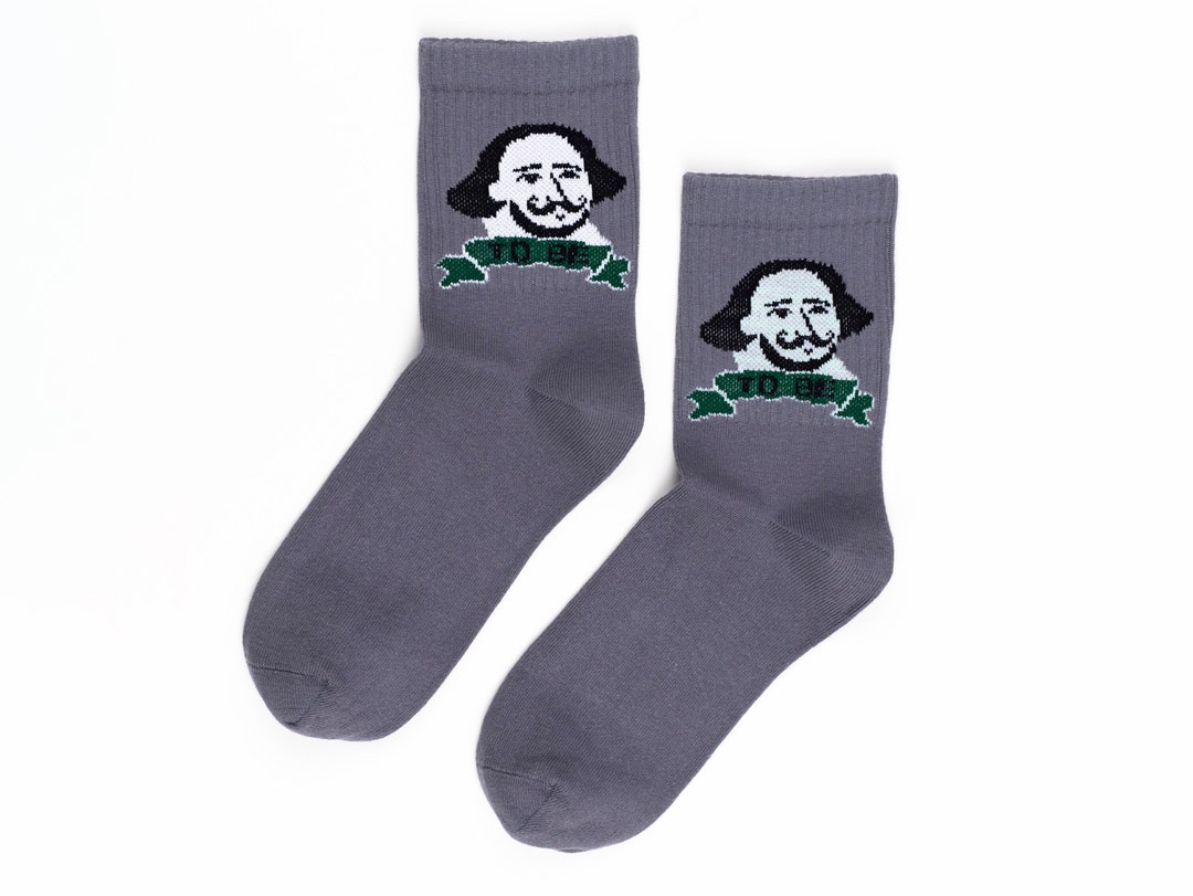 William Shakespeare Socks, Bookworm Socks, Literature Socks, Gift for