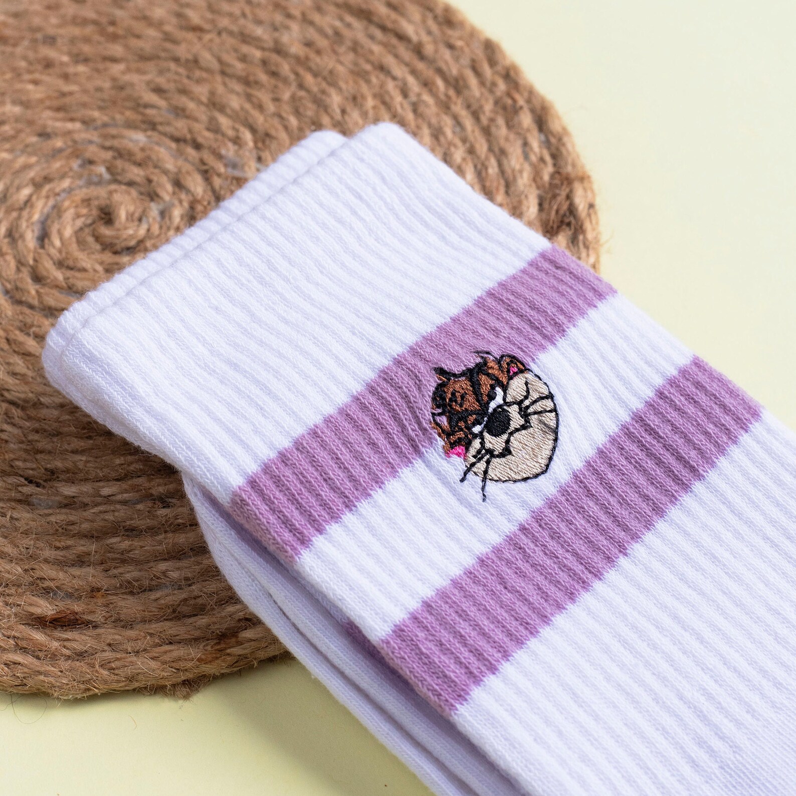 Cartoon Embroidered Socks 90s Funny Retro Socks Long Socks Etsy