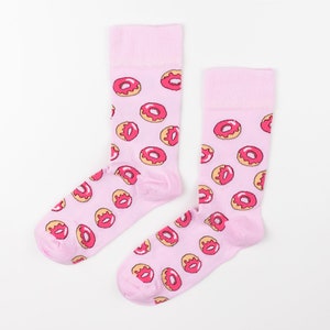 Donut Socks, Food Socks, Baking Socks, Dessert Socks, Donuts Lovers Gift, Funny Socks, Doughnut, Women&#39;s Gift, Men&#39;s Gift, Birthday Gift