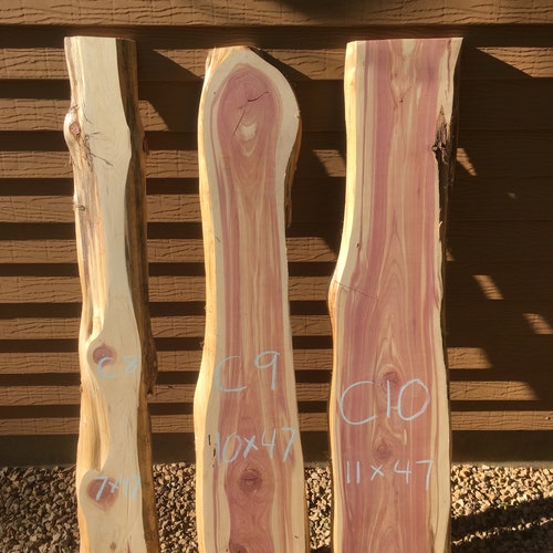 Live Edge Aromatic Red Cedar Slabs and Boards Raw Living Edges Etsy