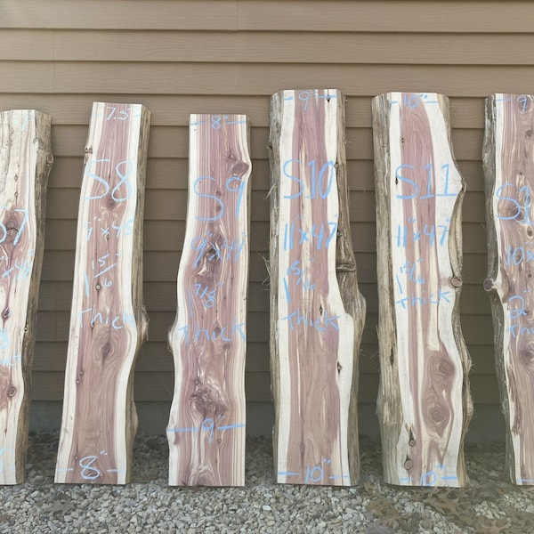 Live Edge Red Cedar Thick Slabs