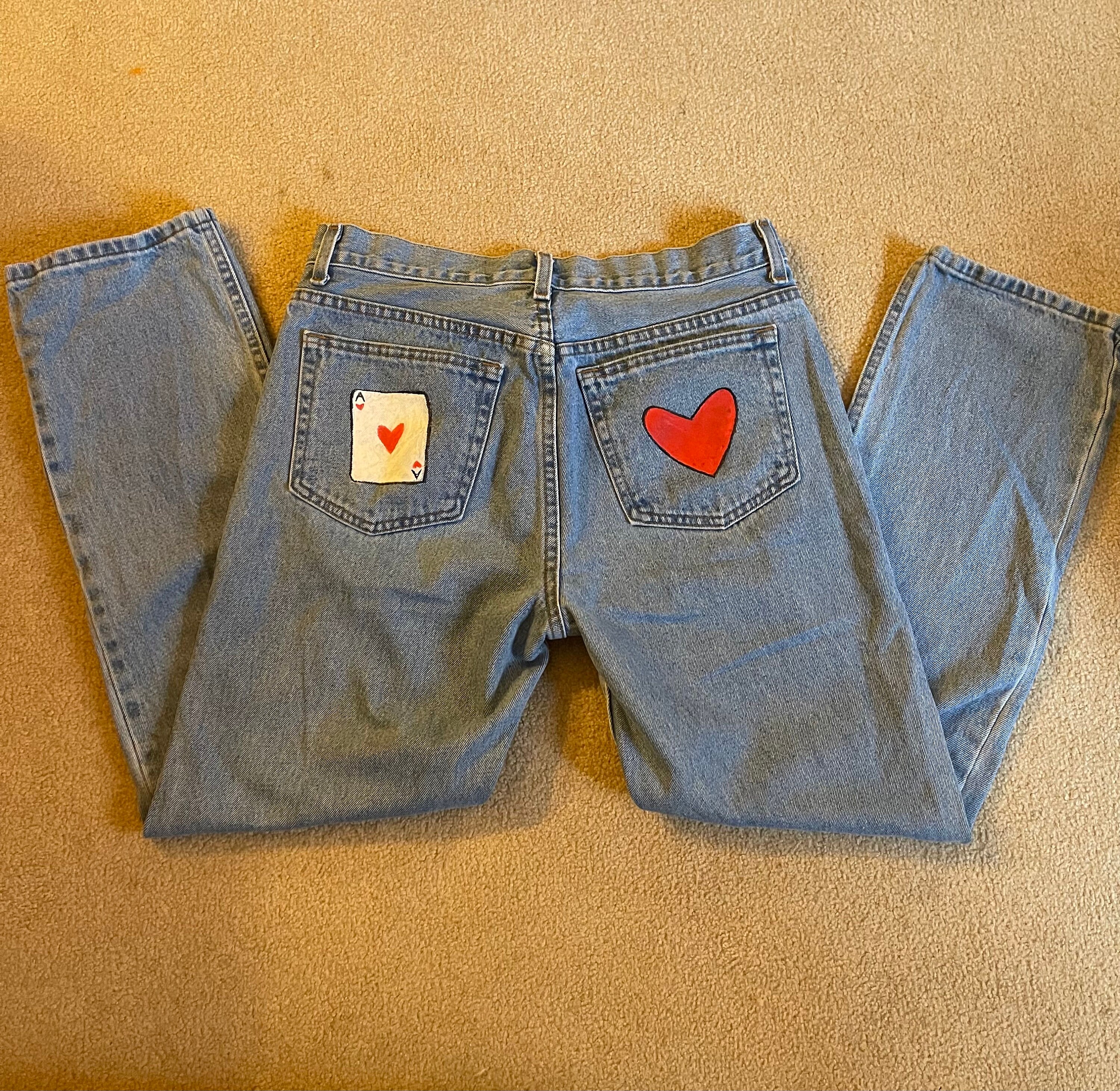Custom Painted Jeans - Etsy Australia