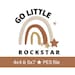 Go Little Rockstar Embroidery Design file 4x4 & 5x7 PES, trendy design, tiktok sound 