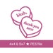 Candy Hearts 'Bitch, Thank You Next' Embroidery Design file 4x4 & 5x7 PES, trendy design 