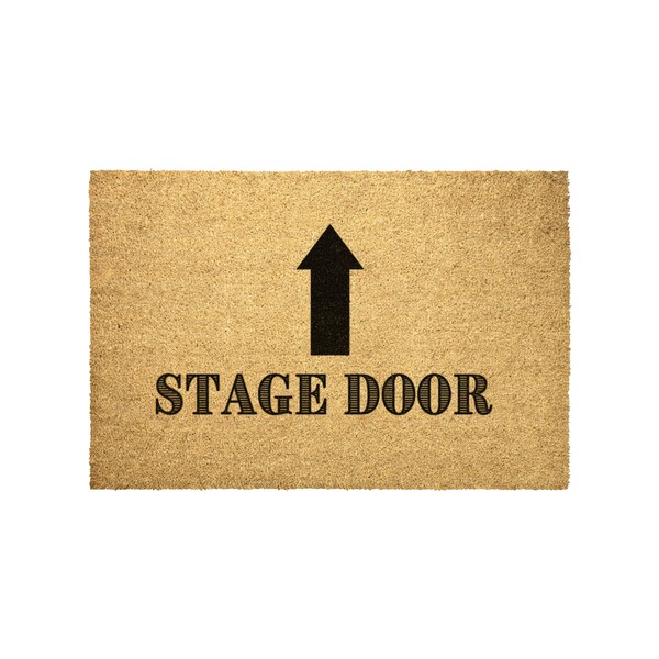 Stage Door Coir Doormat, Minimalist design, perfect for theatre lovers households