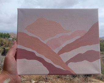 Canyon Ride 8x11 acrylic mojave mountain painting desert hues