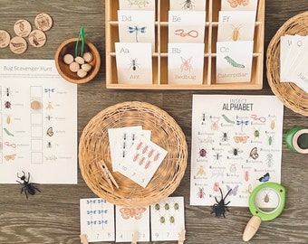 Bug Early Learning Bundle Unit Study for Ages 2-8 Nature Inspired Paly Fun Learning