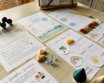Weather Learning Pack Waldorf/Montessori Nature Inspired Homeschool Education