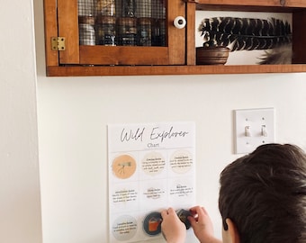 Wild Explorer Badge Challenge - Stickers and Chart - Nature Inspired Activity for Kids