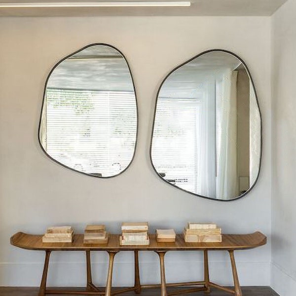 AES Irregular Mirror - Asymmetrical Mirror Wall Mirror Bathroom Mirror Aesthetic Home Decor Aesthetic Luxurious Wall Decor