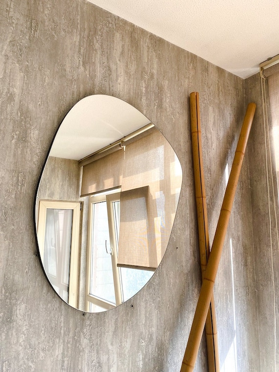 Organic Shaped Mirror Aesthetic Asymmetrical Irregular Organic Shaped Mirror Aesthetic, Irregular Shaped Wall Mirrors