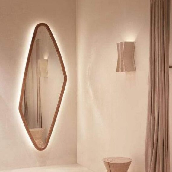 Valentiné Full Length Irregular Mirror - Miroir Mural Asymétrique de Salle Bain Esthétique Décoratio