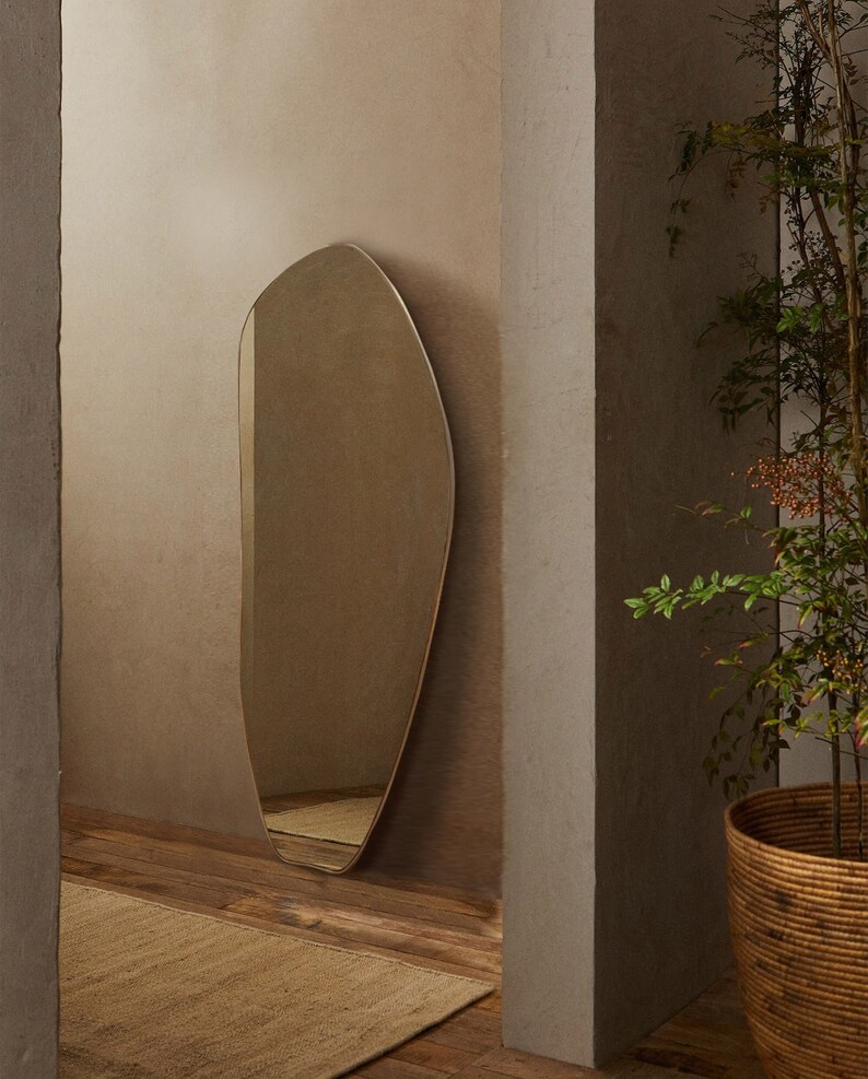 Roze Full Length Irregular Mirror Asymmetrical Mirror Wall Etsy UK