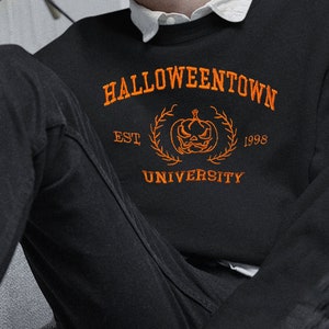 Halloweentown embroidered crewneck, Halloween sweatshirt