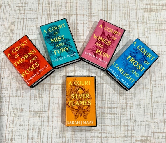 3D Printed Miniature Books: A Court of Thorns and Roses Series