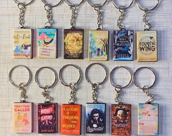 3d Printed Miniature Book Keychain: Book Lovers, Bookish Gift, Reading Accessory