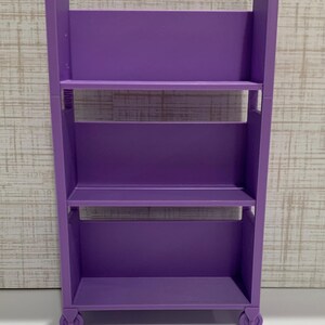 3D Printed Miniature Library Book Cart, Tiny Bookshelf Decor, Book Lover Accessory image 5