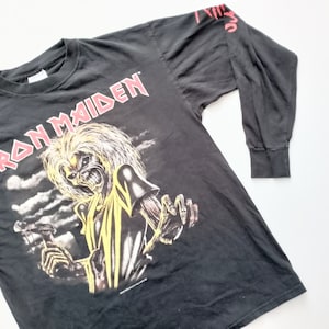 Vintage 2003 Iron Maiden Killers Langarm T Shirt Größe L (W 22 x L 27)