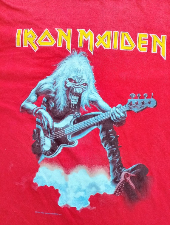 Vintage 1993 Iron Maiden Real Live Tour Long Slee… - image 2