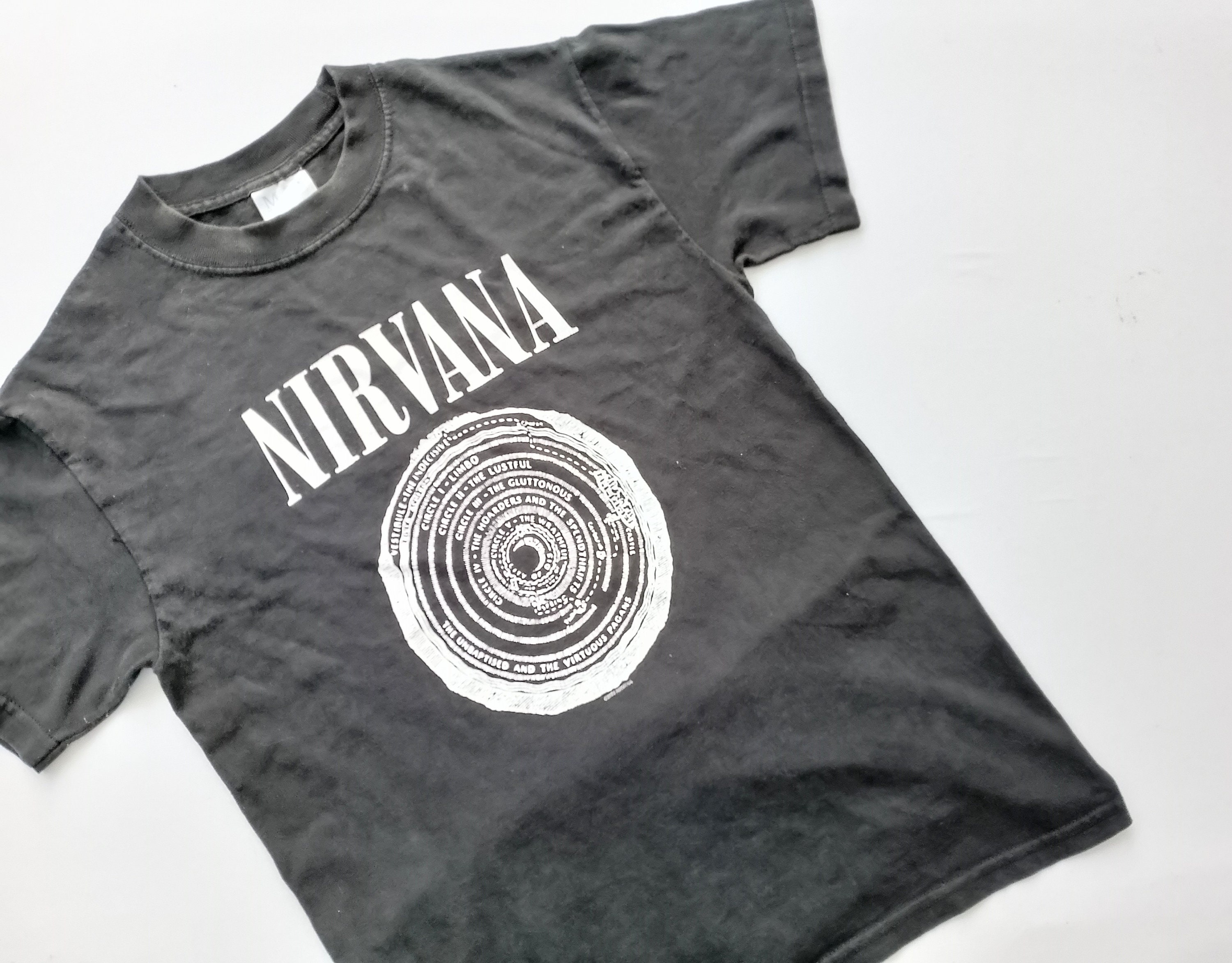 Vintage 2003 Nirvana Vestibule Dante s Inferno T Shirt Size S W 18 X L 26 Etsy