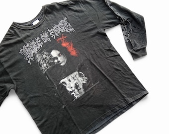 Vintage 2004 Cradle Of Filth Black Is My Heart Long Sleeve T Shirt size XL (W 24 x L 31)