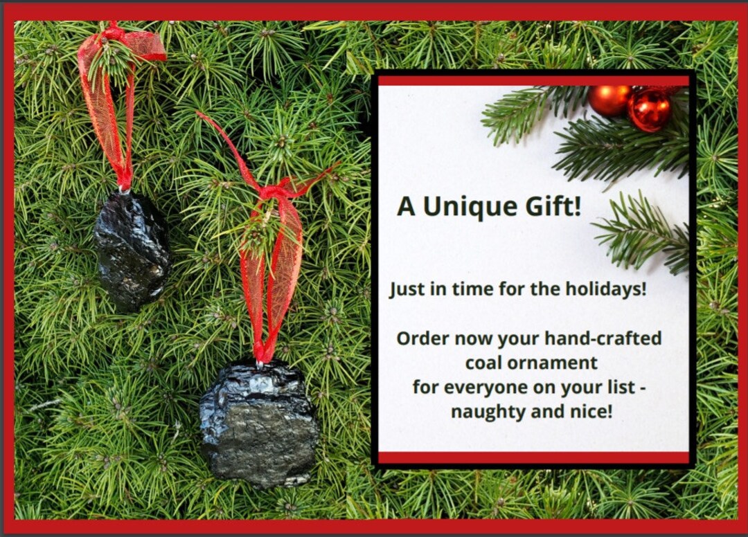 Lump Of Coal Christmas Ornament 