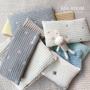 handmade baby 100high-density embroidery pillow case, newborn pillow, baby gift