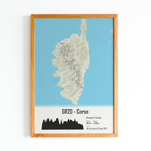 Affiche Souvenir du GR20 - Traversée de la Corse