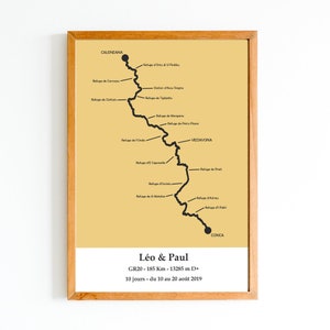 Affiche Souvenir du GR20 - Personnalisable