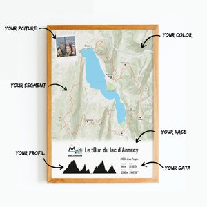 Póster personalizado de trail running | Impresión de carrera, regalo de trail, corredor de trail running | Cualquier ruta de Strava