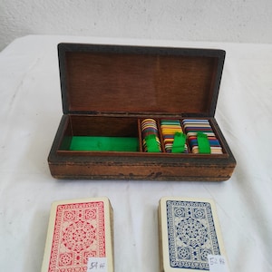 Scatola antica in legno e pelle modiano made in Italy