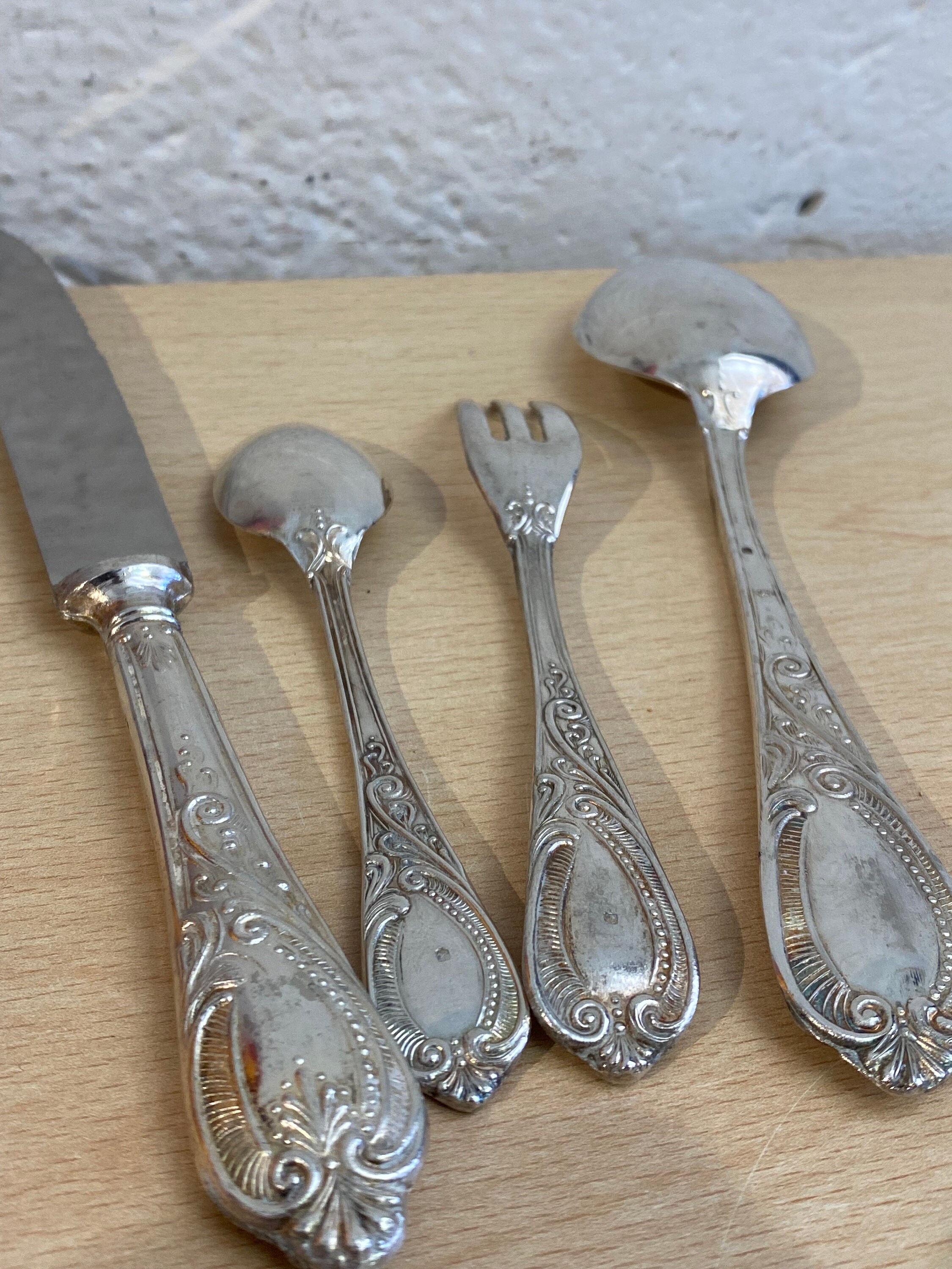 Silver Plated Cutlery Set/cake Service: Tradition/luxury for