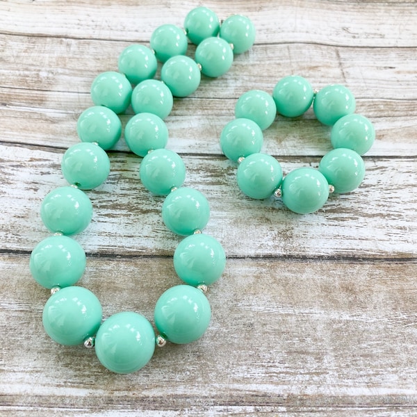 Mint Green Necklace Etsy