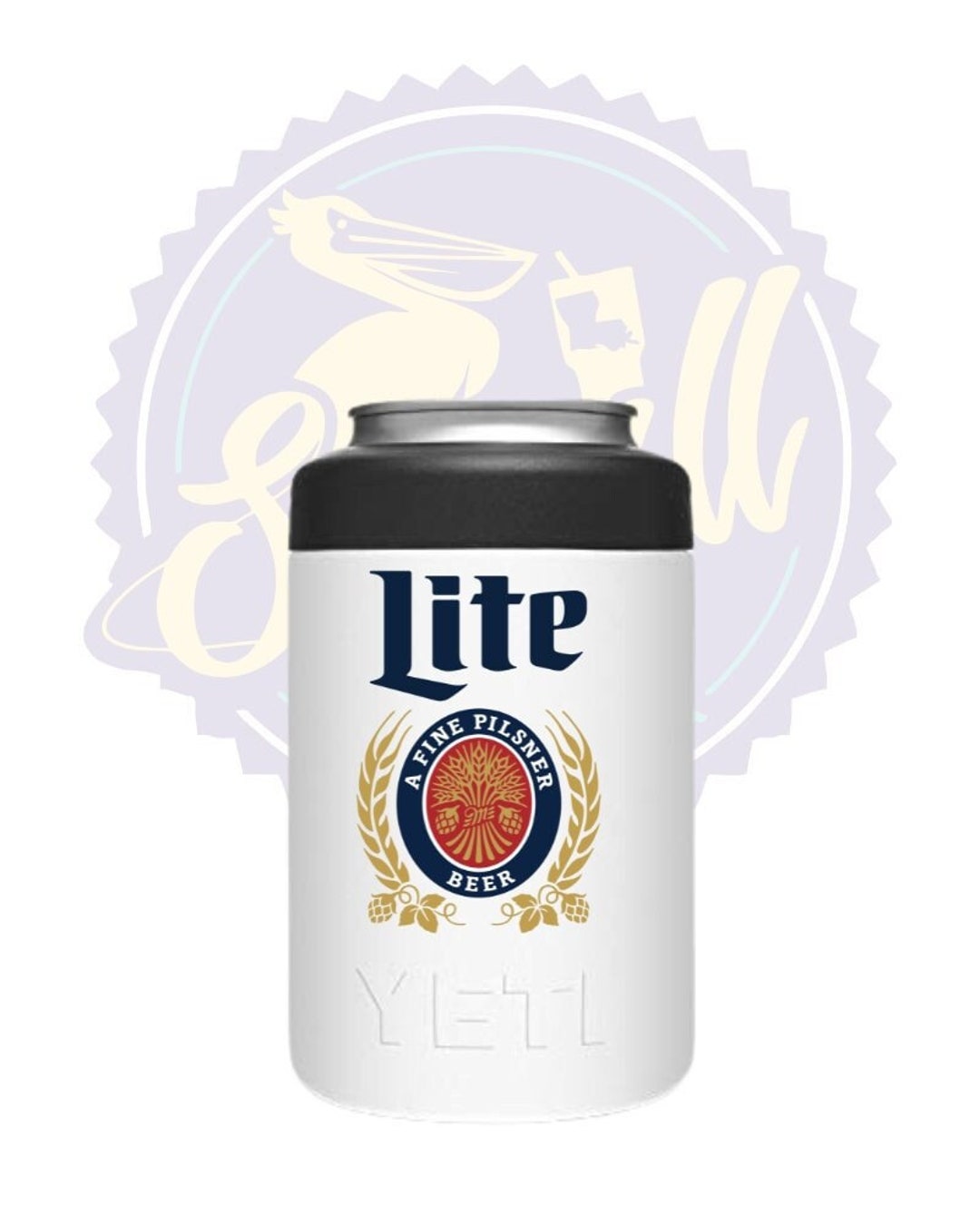 Miller Lite Full Color Print Yeti Colster, Rambler, Can Holder, Beer