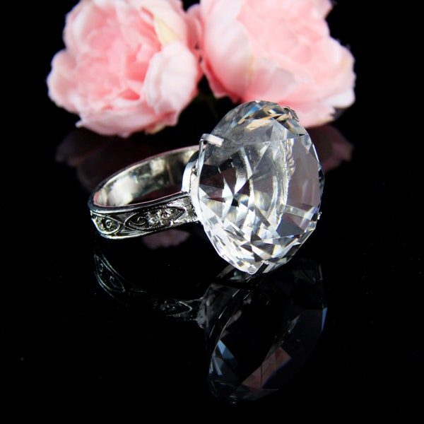 Free engraving Crystal Diamond Glass Ring Napkin Holder, crystal napkin holder, Valentines day gift, Anniversary gift, Wedding gift