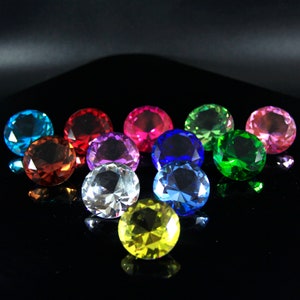 thumbnail image 2 of 12-Piece Birthstone Paperweight Set - 40mm K9 Crystal Glass Diamonds For Home & Event Decor 2 of 12